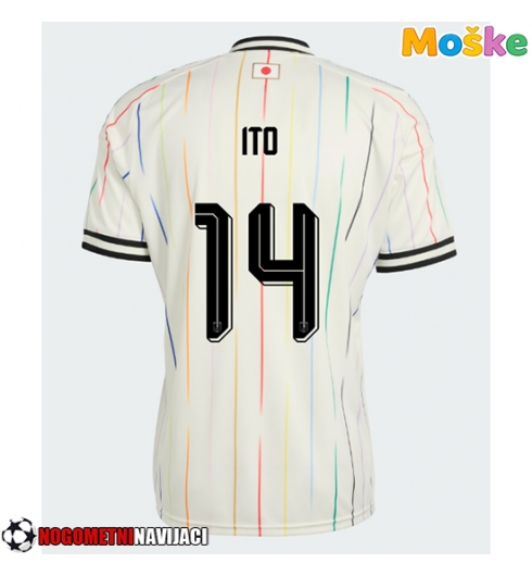 Moške Nogometnih dresov Japonska Junya Ito #14 Gostujoči SP 2026 Kratki rokavi Moške Nogometnih dresov Japonska Junya Ito #14 Gostujoči SP 2026 Kratki rokavi